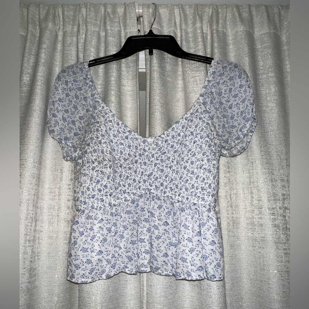 Blue Hollister Crop Top